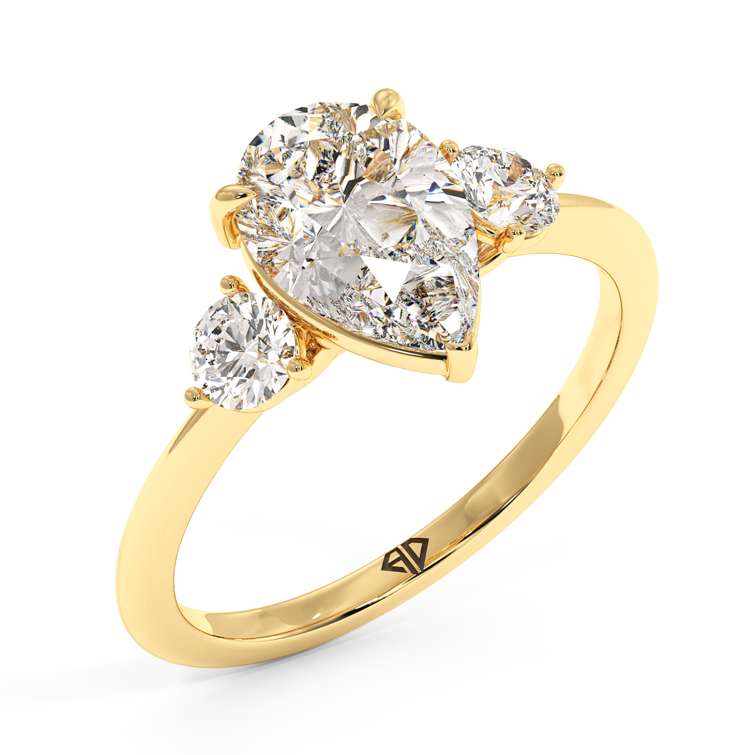 18K Yellow Gold Aida Engagement Ring