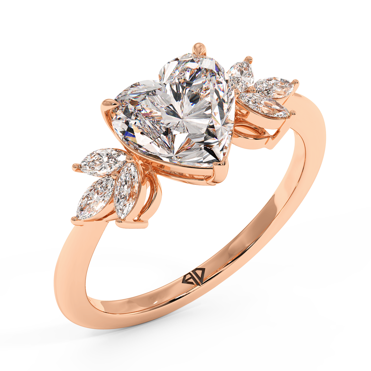 18K Rose Gold Heidi Engagement Ring