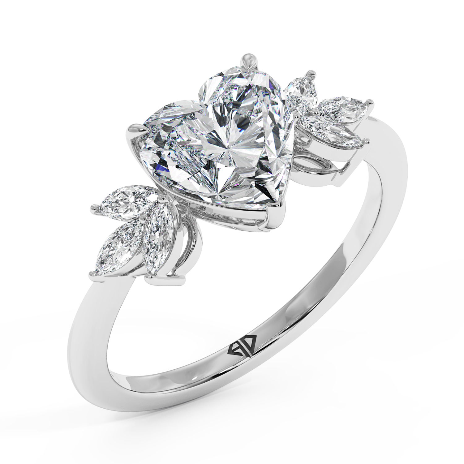 18K White Gold Heidi Engagement Ring